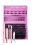 Cross-border e-commerce DIY segmented cluster lashes red box set, long cross dense false eyelashes, factory direct supply for foreign trade TK