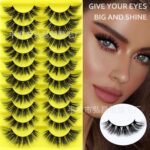 Cross-border bestseller, 10 pairs Russian volume false eyelashes, European and American thick, three-dimensional, curly, flat false eyelash factory