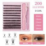 Cross-border DIY false eyelashes hot melt cluster single-cluster self-lash extension wholesale foreign trade segmented eyelashes Europe and America