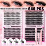 European and American cross-border best-selling false eyelash set 30D-100D large capacity mixed DIY eyelash book source factory