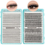 European and American cross-border bestseller Amazon 20D30D lash book set large capacity DIY segmented hot melt lash clusters