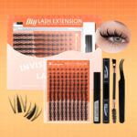 Cross-border bestseller, thick and large-capacity D-curve single-cluster false eyelashes 8-18mm, DIY segmented self-application eyelashes, European and American style