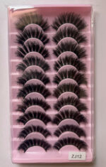 European and American thick eyelashes 8D fluffy curled voluminous false eyelashes multi-layer long cross mink-like lashes