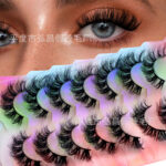 Cross-border bestseller European and American style false eyelashes 7 pairs set, thick natural curly, cross-border source factory false eyelashes