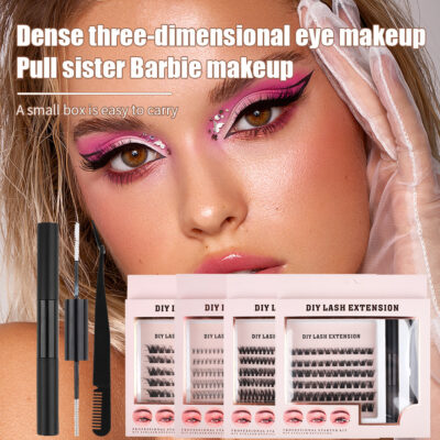 Cross-border Europe/US DIY Self-lash Extension Single Cluster Thick 120 Clusters D Curl Amazon Segmented Lash Kit