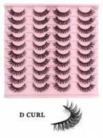 Cross-border Russian volume false eyelashes DD curl natural dense curly one-piece false eyelashes factory stable supply