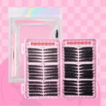Cross-border DIY segmented pink eyelash book large capacity 30D-100D mixed pack Amazon new style 570 clusters of flower lashes
