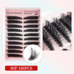 Cross-border DIY segmented 10-row lashes, fluffy natural thick 30--100Pcs series 3D false eyelash extension