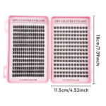 Cross-border e-commerce eyelash book segmented false eyelashes wheat spike trilogy cluster lashes thick curly self-lash extension