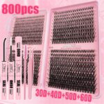 Source factory DIY cluster false eyelash set 80D100D Shein same style 14 rows false eyelashes DIY Lashes