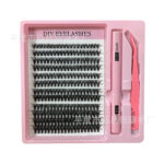 EU-US Cross-Border Best-Selling False Eyelashes 30D 40D 50D Segmented Hot-Melt Flare Lash Set 200 Clusters Voluminous 3D DIY
