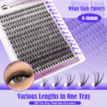 European and American cross-border dense large-volume 280 clusters D-curve DIY eyelashes segmented single-cluster lash extension wholesale