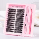 Cross-border bestseller 80D segment false eyelash set, thick and three-dimensional, large capacity, DIY self-application, smoky makeup