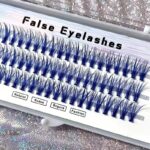 30P Hot Melt Fluffy Lashes Self-Lash Extension Natural 3D DIY Eyelashes Thick and Voluminous