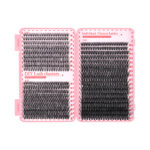 Cross-border European and American eyelash book mixed style false eyelashes 720 clusters large capacity black stem segmented self-lash extension set