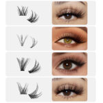 Cross-border Europe/US DIY Self-lash Extension Single Cluster Thick 120 Clusters D Curl Amazon Segmented Lash Kit