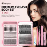 Cross-border European and American foreign trade false eyelash set, large capacity eyelash book mixed style, quality lashes