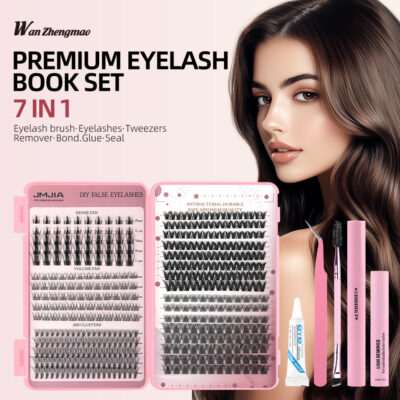 Cross-border European and American foreign trade false eyelash set, large capacity eyelash book mixed style, quality lashes
