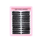 Cross-border 40D brown segment false eyelashes mixed DIY large capacity thick curly self-lash hot melt cluster manufacturer