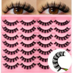 Cross-border Russian volume false eyelashes DD curl natural dense curly one-piece false eyelashes factory stable supply