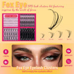 Overseas trade cross-border natural thick CD curve mixed single cluster false eyelashes, simulation daily makeup segmented flower eyelashes