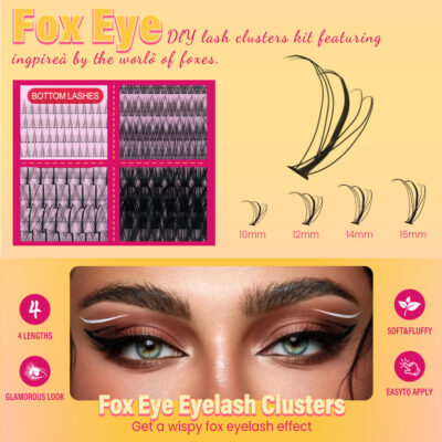 Overseas trade cross-border natural thick CD curve mixed single cluster false eyelashes, simulation daily makeup segmented flower eyelashes