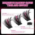 80D200D Fluffy Messy Segmented Doll Lashes 5D 3D Multi-Layer Extension 10-18mm Thick False Eyelashes Lash Book