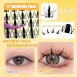 Cross-border best-selling false eyelashes mixed large capacity D-curled European and American thick autumn maple leaf self-adhesive eyelash glue set