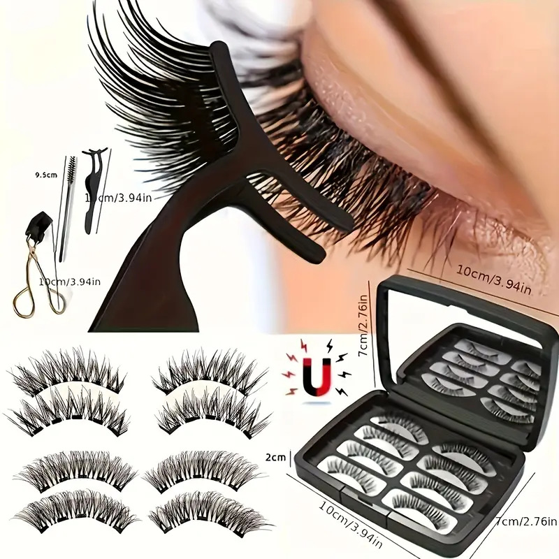 o1cn016zw6iv1pvyzptcmqe 2219025691847 0 cib.jpg Cross-border bestseller Amazon temu five-magnet quantum magnetic eyelash set, European and American style magnetic eyelashes in stock