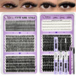 Amazon Best-Selling Cross-Border Lash Book Natural Thick False Lashes Multi-Segment Lower Lashes DIY Lashes