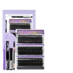 Cross-border best-selling DIY segment false eyelashes kit with dual-head glue and large capacity single-cluster false eyelashes gift box design