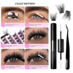 European and American cross-border bestseller large-capacity single-cluster false eyelash set, natural segmented cluster lashes for daily DIY lash extension