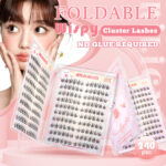 Large Capacity No-Glue False Eyelashes Fox Style Self-Application Segmented Clumps Sunflower Fishtail Lazy Person Lash Book for Beginners