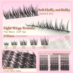 DIY lashes false eyelashes, Amazon bestseller in Europe and America, natural curl, thick and dense 40D false eyelashes