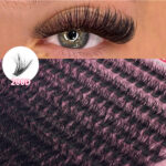 European and American cross-border set 3D large capacity 200D three-dimensional fluffy thick imitation mink European and American self-lash extension segmented eyelashes