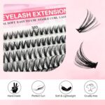 DIY Cross-border Segmented Eyelash Extension Book, Large Capacity Mixed Pack, Thick and Curled, Hot Melt Single Cluster Eyelashes, Factory Wholesale