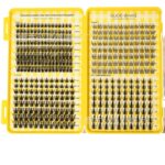 Cross-border hot-selling wheat ear pure wild fishtail autumn maple leaf 400 clusters eyelash book large capacity false eyelashes C curl mixed pack source