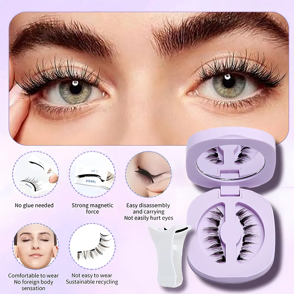 o1cn019hmntd1pvyzseyn0w 2219025691847 0 cib.jpg New cross-border fox-style magnetic eyelashes, natural born-feel soft magnetic lashes, integrated box, reusable