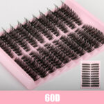 Cross-border 40D brown segment false eyelashes mixed DIY large capacity thick curly self-lash hot melt cluster manufacturer