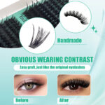 Cross-border new DIY segment eyelashes false eyelashes 100D large capacity D-curve messy thick curly realistic eyelashes