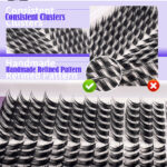 European and American cross-border new style 168 clusters of slanted flying single cluster flower lashes, natural and soft, self-applied segmented DIY lash kit