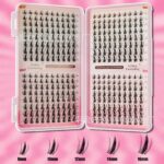 European and American cross-border bestseller, Amazon large-capacity cluster autumn maple leaf lash book, single cluster false eyelashes 8-16mm false eyelashes