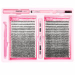 Pingdu source factory DIY cross-border self-lamination segmented simulation natural thick curly false eyelash glue set