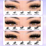 Cross-border bestseller 50D/60D/80D 640 clusters eyelash book large capacity false eyelashes D curl source factory