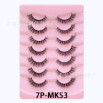 Cross-border bestseller European and American style false eyelashes 7 pairs set, thick, natural, curled, cross-border beauty tool source factory