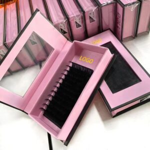 Handmade black dense false eyelashes, natural and soft, optional thick round hair, single-root planting, beauty salon false eyelashes round hair