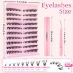 Cross-border Amazon DIY single-cluster segmented fluffy false eyelash set, thick style, hot-melt self-lash extension, 10 rows