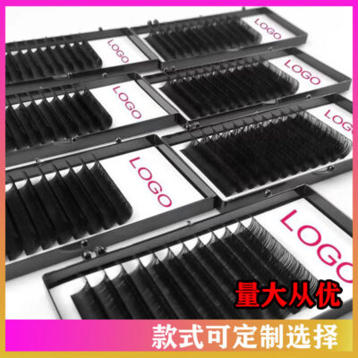 Handmade black dense false eyelashes, natural and soft, optional thick round hair, single-root planting, beauty salon false eyelashes round hair