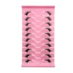 Cross-border best-selling large-capacity one-piece false eyelashes with black stem, thick, curly, fox-style false eyelashes, pair hair source factory