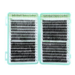European and American cross-border eyelash book DIY segmented D-curl false eyelashes simulation hot melt cluster lashes self-lash extension kit